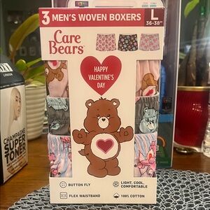 Care Bears Valentine's Men's Woven Boxers (3 Pack)